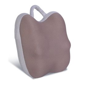 1Pc Shiatsu Back And Waist Massager With Heat Cordless Rechargeable Kneading Lower Back Massage Pillow Portable Lumbar Massager For Home Car Offi (Option: Grey Brown)